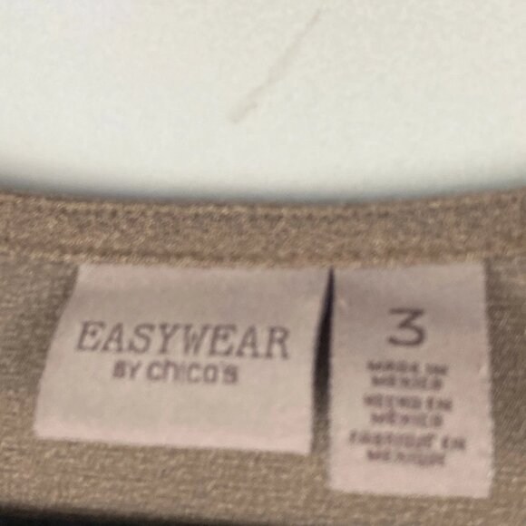 Chicos Womens Size 3 Black Red Animal Print Long Sleeve Top Blouse - Picture 9 of 9